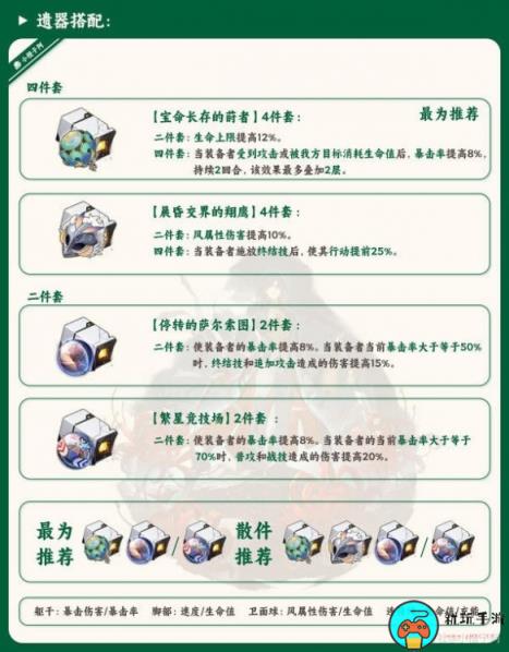 《崩坏星穹铁道》1.2版刃遗器搭配 