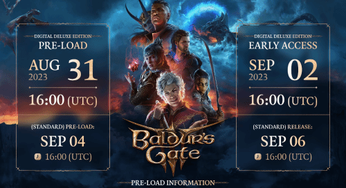 PS5《博德3》解锁时间：普通版9月5号预载