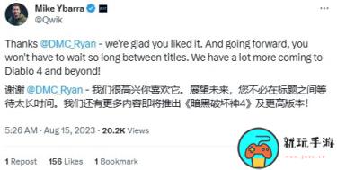 暴雪总裁表示：下一部《暗黑破坏神》不会让玩家再等这么久