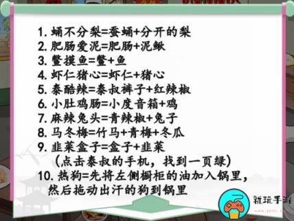 《汉字找茬王》特级厨师怎么过