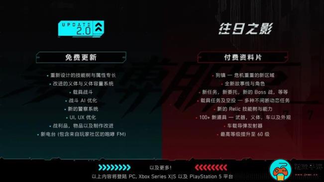《赛博朋克2077》2.0 版本免费更新详情公布