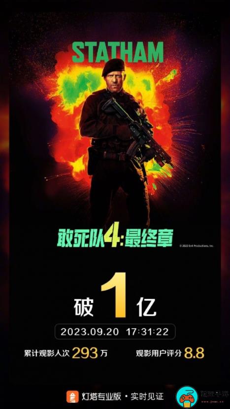 杰森斯坦森《敢死队4》内地票房破1亿