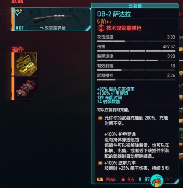 《赛博朋克2077》霰弹枪推荐排行榜及获取方法