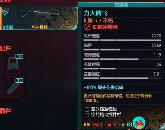 《赛博朋克2077》冲锋枪推荐排行榜一览
