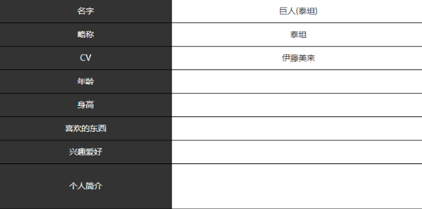 《宿命回响》巨人角色技能及属性介绍