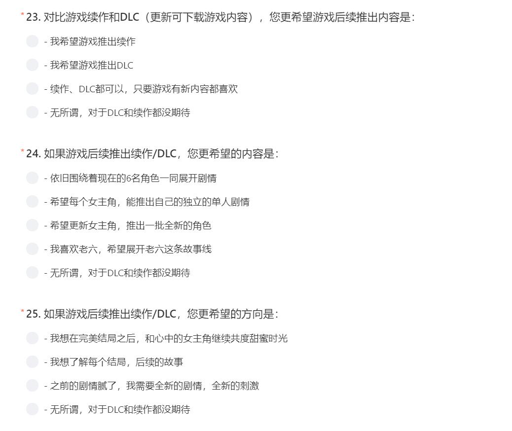《我被美女包围了》官方询问了大家对于续作和DLC的想法