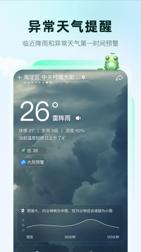 呱呱天气预报app截图